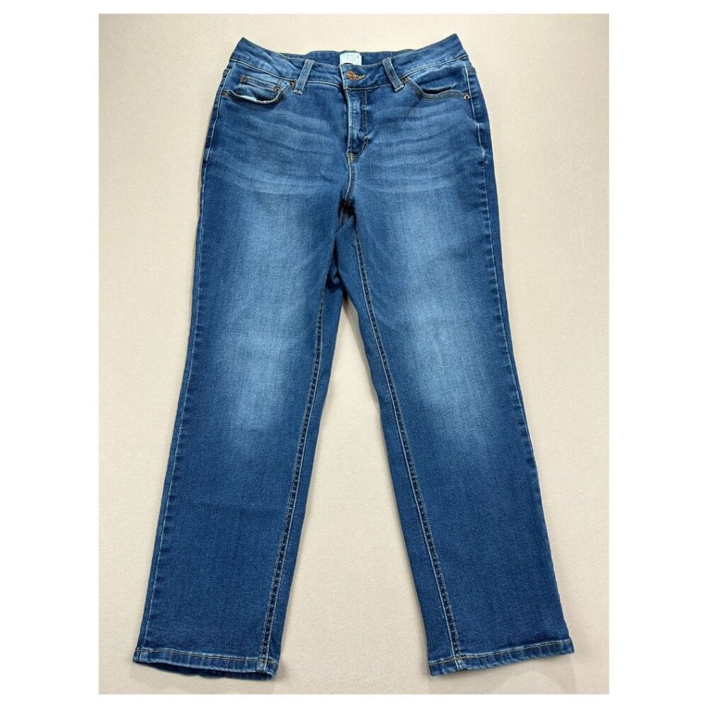 Time And Tru Jeans Women's Size 8 Short Blue Denim Straight Stretch